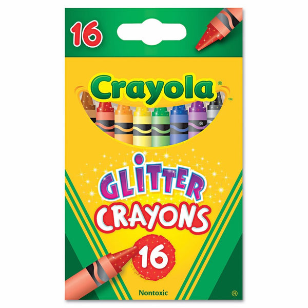 Crayola Bulk Buy Glitter Crayons 16/Pkg 52-3716 (6-Pack)