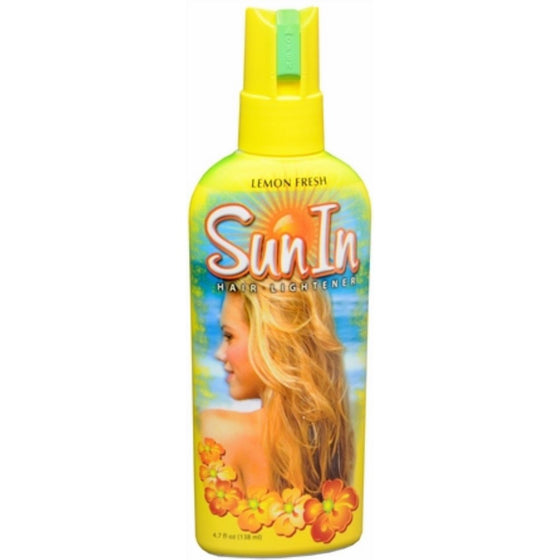 Sun-In Hair Lightener Spray, Lemon, 4.7 Ounce, Helps Lighten Hair, with Fresh Citrus, Lemon Scent for a Summer Sun-kissed Highlights Hair Style