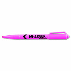 HI-LITERPen Style, Chisel Tip, Fluorescent Pink Ink, 12/Pack (23592)