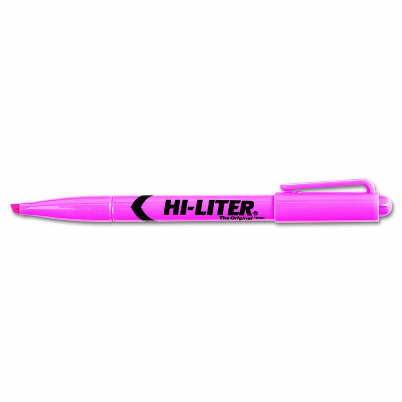 HI-LITERPen Style, Chisel Tip, Fluorescent Pink Ink, 12/Pack (23592)