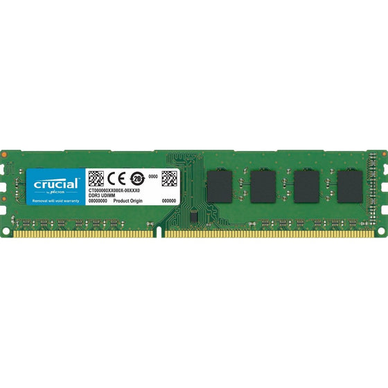 Crucial 4GB Single DDR3L 1600 MT/s (PC3L-12800) Unbuffered UDIMM Memory CT51264BD160B