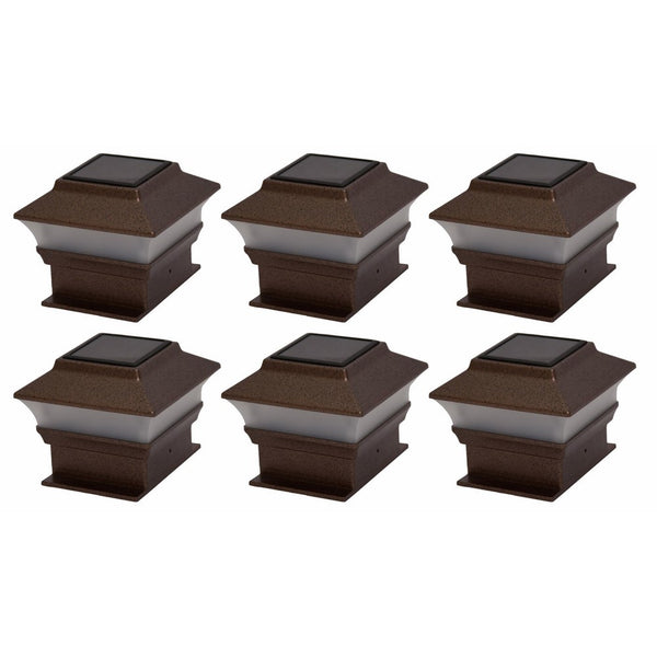 Tricod PL244 Plastic Copper Square Post Deck Fence Mount for 4x4 Wood Posts, 6-Pack