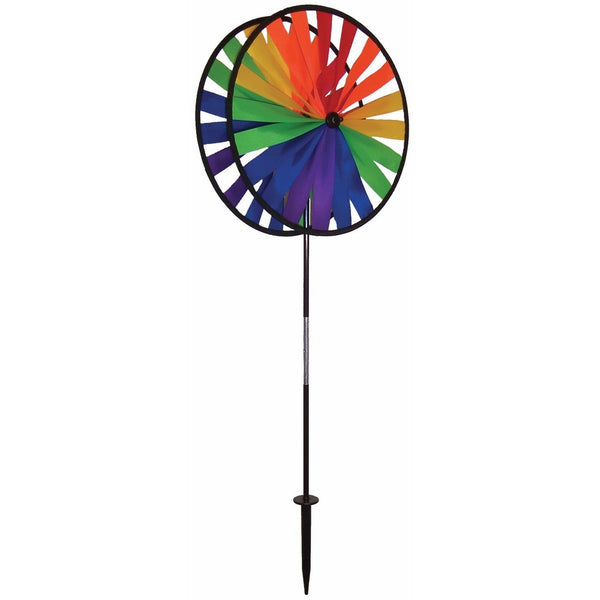 In the Breeze Rainbow Duo Wheels Garden Spinner