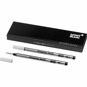Mont Blanc Fineliner Ink Refill, 2X1, Mystery Black (105170)