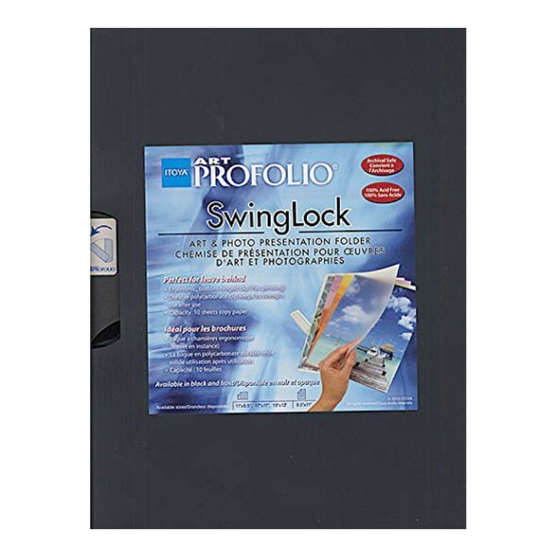 The Original SWINGLOCK Black Art Photo 8x11landscape Presentation Folder by Itoya - 8.5x11