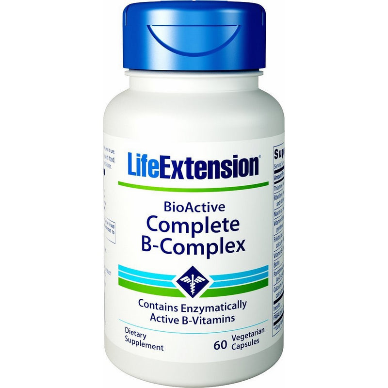 Life Extension Bio-Active Complete B-Complex, 60 Vegetarian Capsules