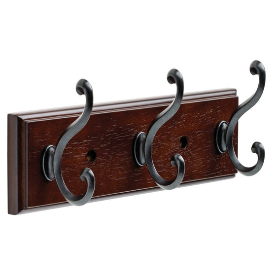 LIBERTY 165543 Three Scroll Hook Rack Cocoa and Soft Iron, 10-Inch