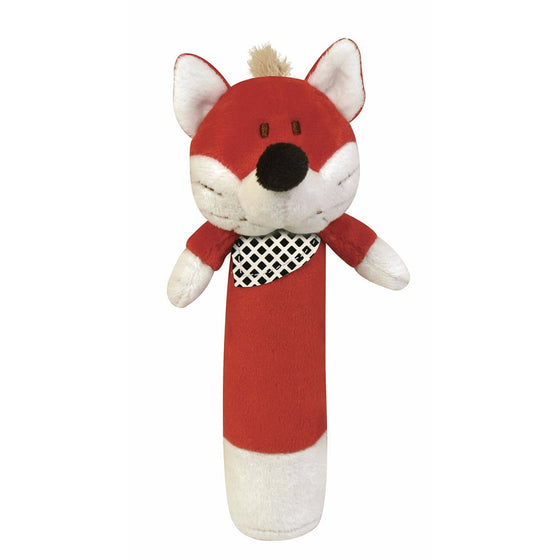 Stephan Baby Plush Velour Squeaker Toy, Red Fox