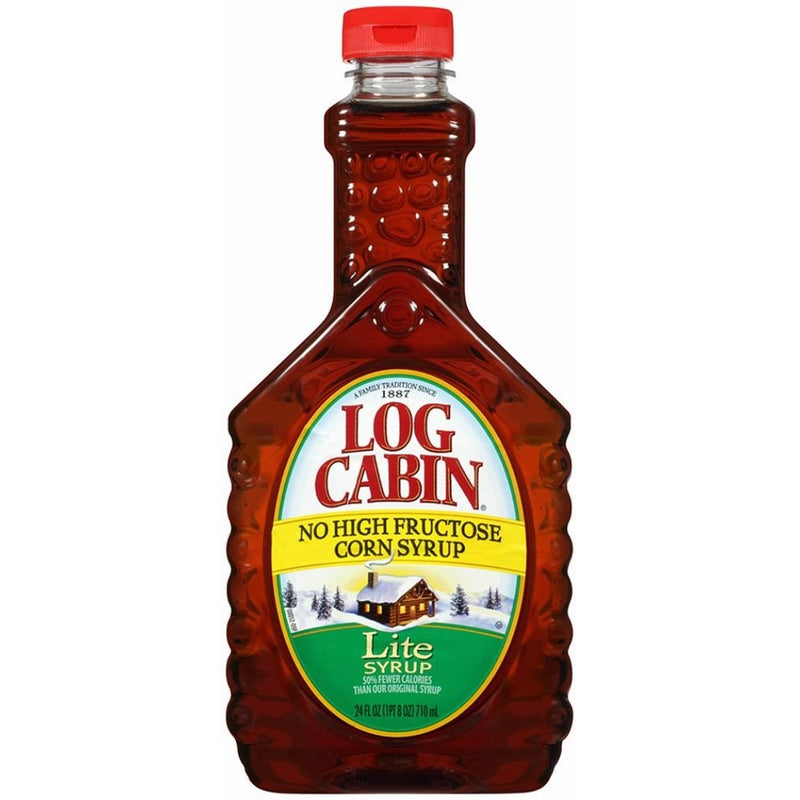 Log Cabin Syrup, Lite, 24 Ounce (Pack of 12)