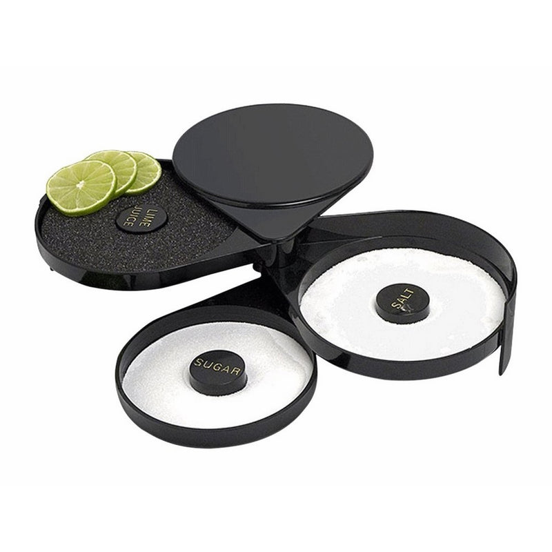Greenco 3 Tier Bar Glass Rimmer for Margarita and Cocktail