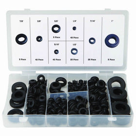 180 Pc Assorted Rubber Gromet Washer Auto Harness Repair Assortment Set