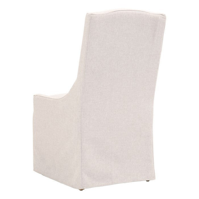 Contemporary Fabric Upholstered Side Chair with Lumbar Pillow, Gray