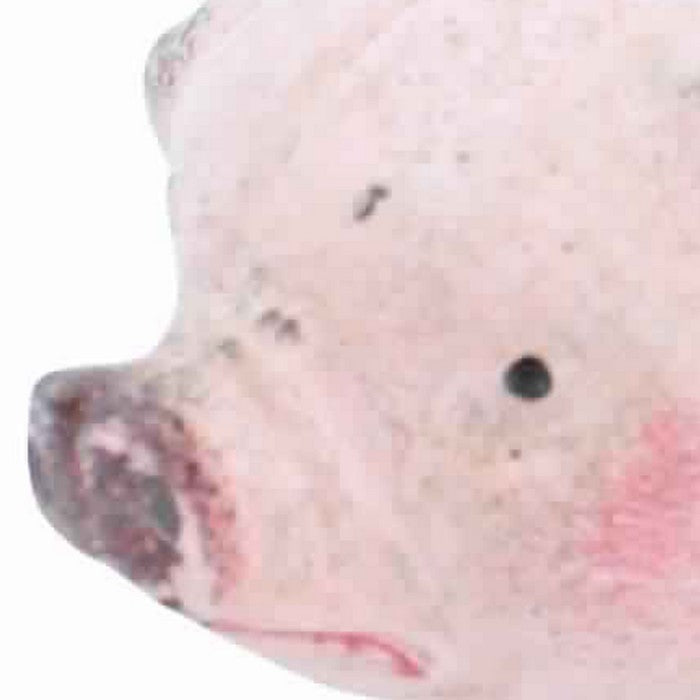 Metal Frame Pig Figurine with Realistic Details, Pink