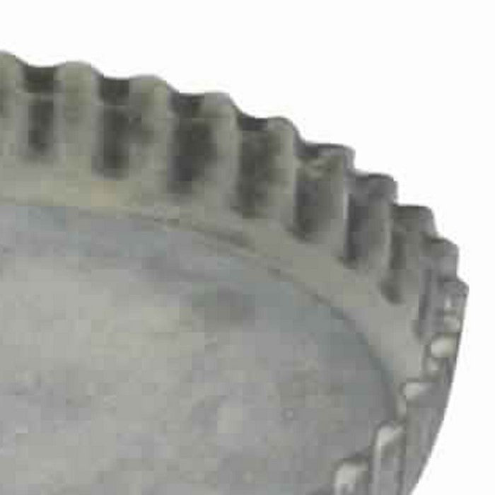 Metal Frame Oval Tray with Crimped Edges, Small, Gray