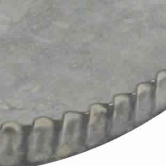 Metal Frame Oval Tray with Crimped Edges, Small, Gray