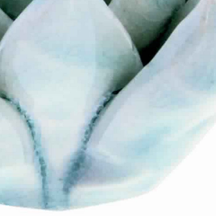 Contemporary Style Ceramic Frame Succulent Sculpture, Blue