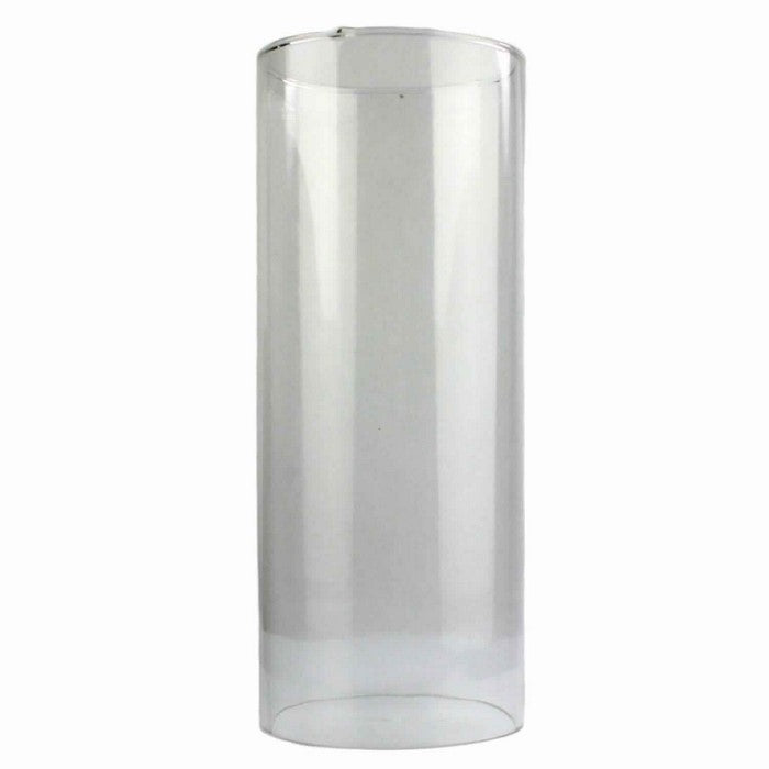 Cylindrical Shape Open Glass Hurricane, Medium, Clear
