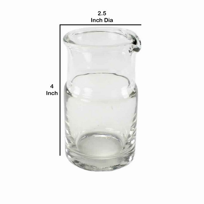 Glass Frame Carafe with Sleek Pouring Top, Clear