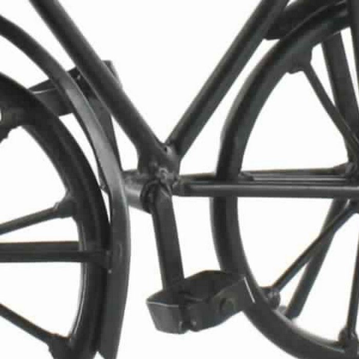 Wood and Metal Bicycle Figurine, Brown and Black