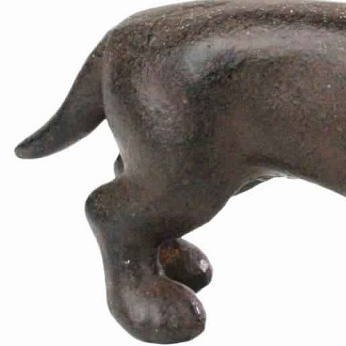 Metal Frame Dachshund Dog Figurine, Brown
