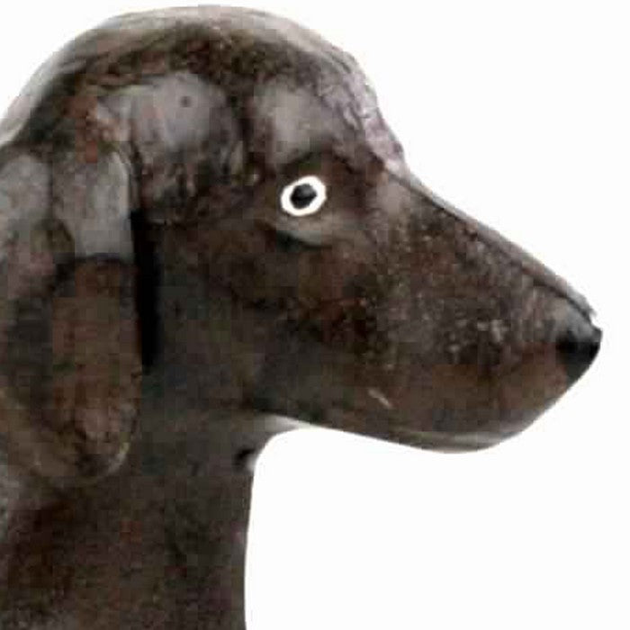 Metal Frame Dachshund Dog Figurine, Brown