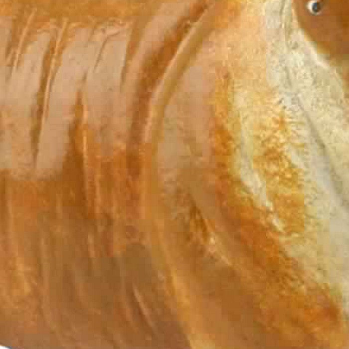 Metal Frame Bulldog Figurine, Brown and White