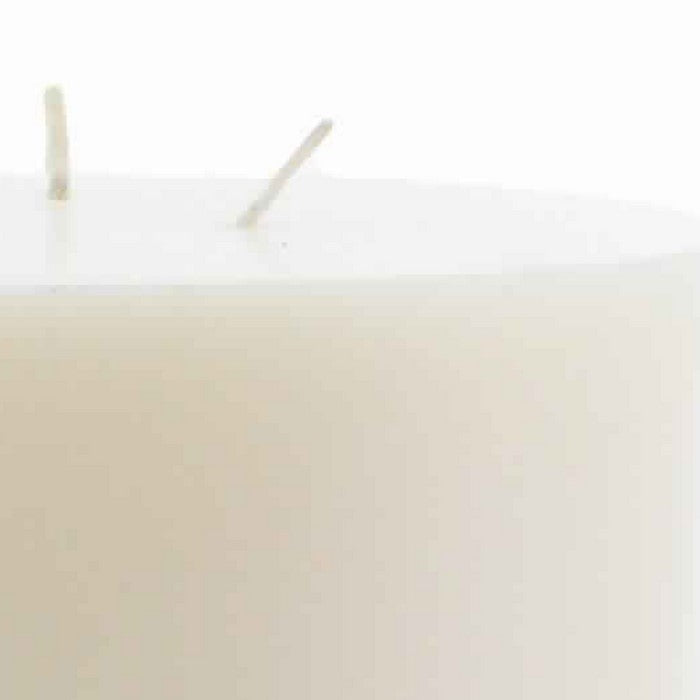 5 Inches Wax Pillar Candle, White and Brown