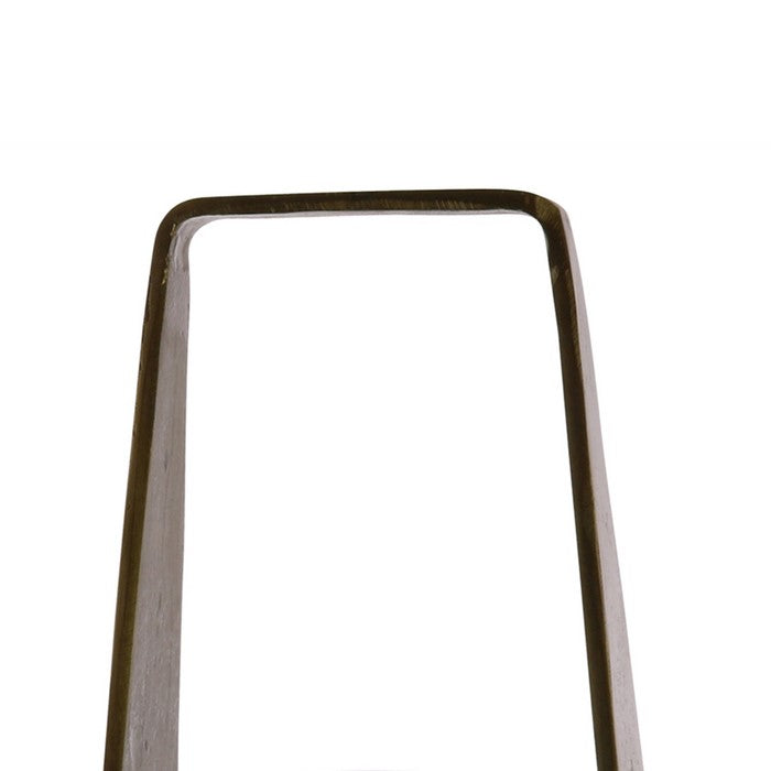 Metal Wall Sconce with Glass Hurricane and Hook, Brass