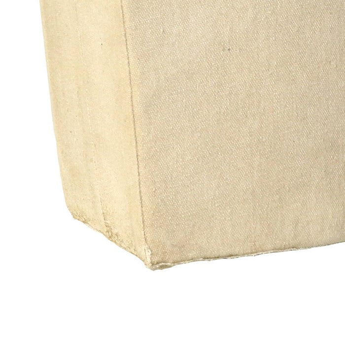 Fabric Upholstered Metal Frame Bust, Beige