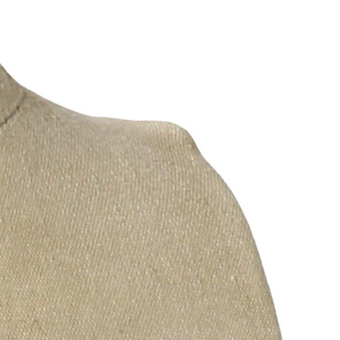Fabric Upholstered Metal Frame Bust, Beige