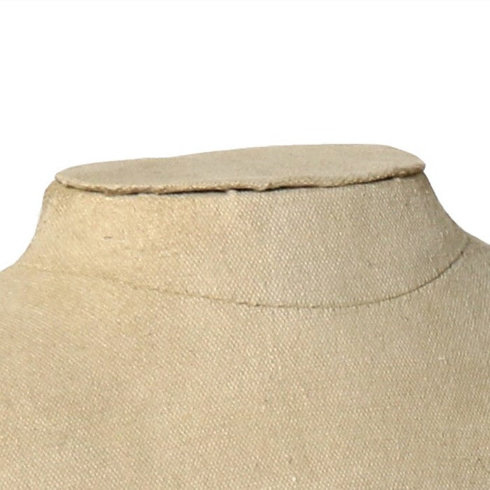 Fabric Upholstered Metal Frame Bust, Beige