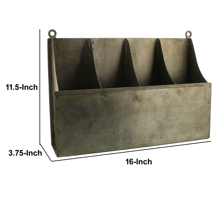 Metal Frame Bottle Holder with Mounting Hardware, Gray