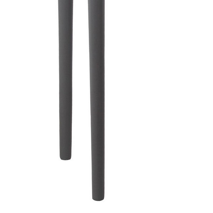 Wooden Rectangular Console Table with Round Tapered Legs, Dark Gray