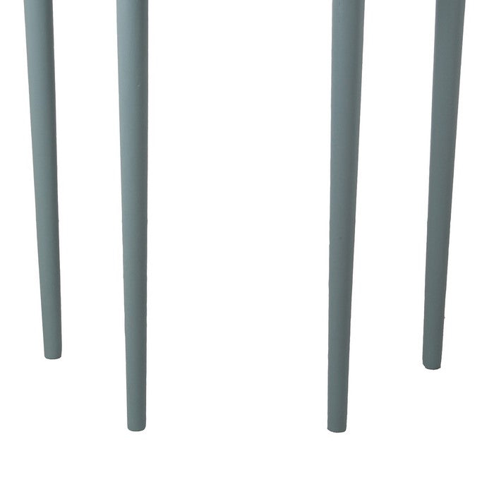 1 Drawer Half Moon Console Table with Round Legs, Small, Sage Blue