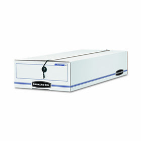 Bankers Box 00005 LIBERTY Check/Voucher Storage Box, 10 3/4 x 23 1/4 x 4-5/8, White/Blue (Case of 12)