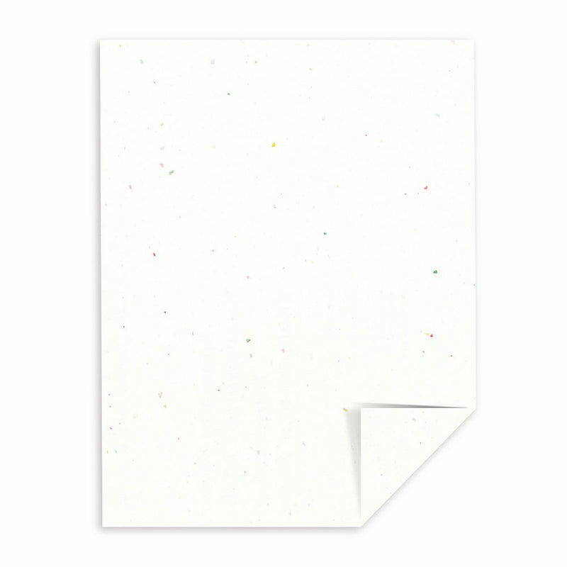 Astrobrights Colored Cardstock, 8.5” x 11”, 65 lb/176 gsm, Stardust White (Multi-Color Flecked), 250 Sheets (22401)