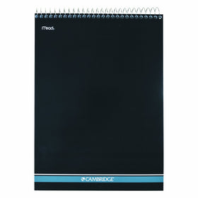 Mead Cambridge Notebook, Wirebound NotePad, Stiff-Back, 8.5 x 11 Inches, White (59882)