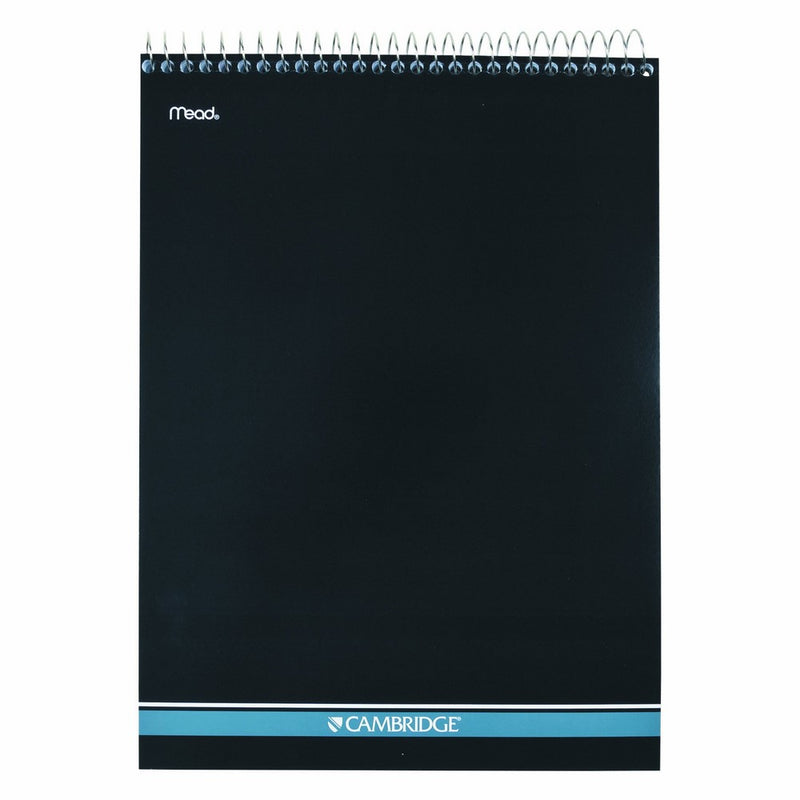 Mead Cambridge Notebook, Wirebound NotePad, Stiff-Back, 8.5 x 11 Inches, White (59882)