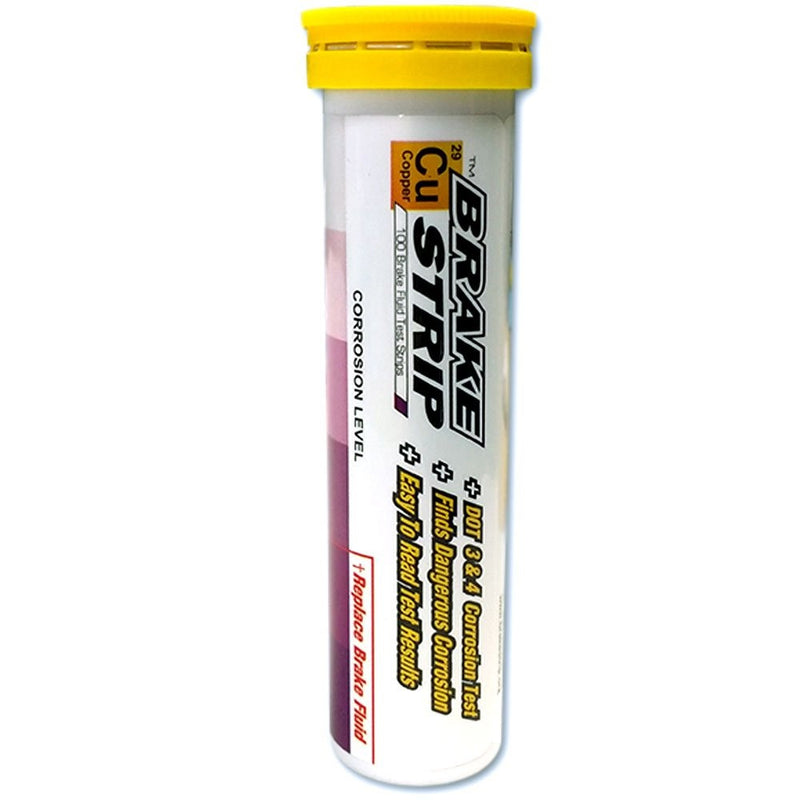 Phoenix Systems (3001-B) Brake Fluid Test Strips, 100 Test Strips Per Tube, BrakeStrip, FASCAR, Copper