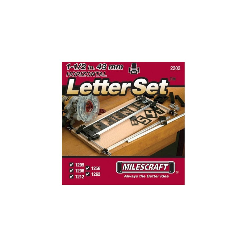 Milescraft 2202 1-1/2-Inch Horizontal Character Template Set for Milescraft Sign Making System