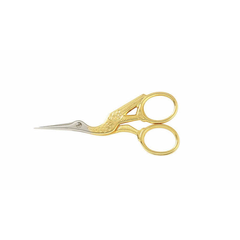 Gingher 01-005280 Stork Embroidery Scissors, 3.5 Inch, Gold