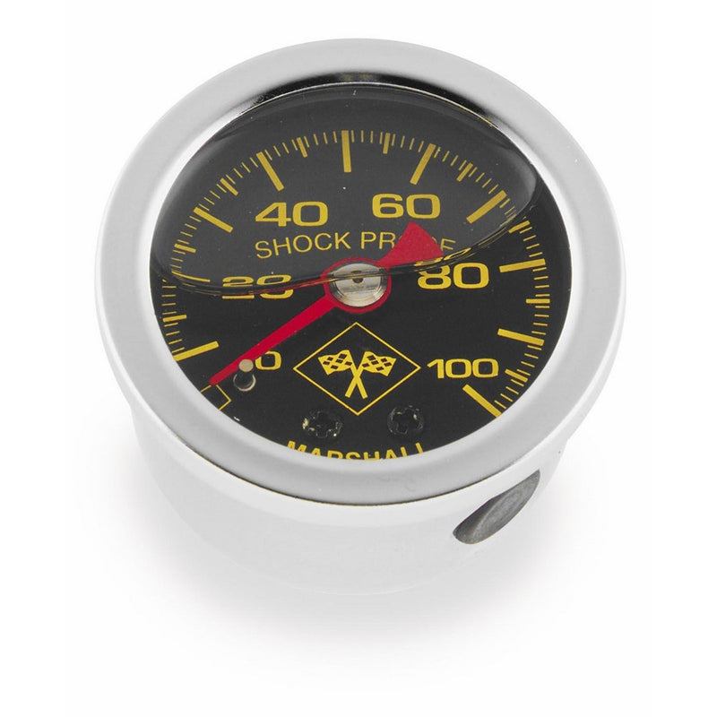 Bikers Choice Oil Pressure Gauge 0-100 PSI Silver SS for Harley