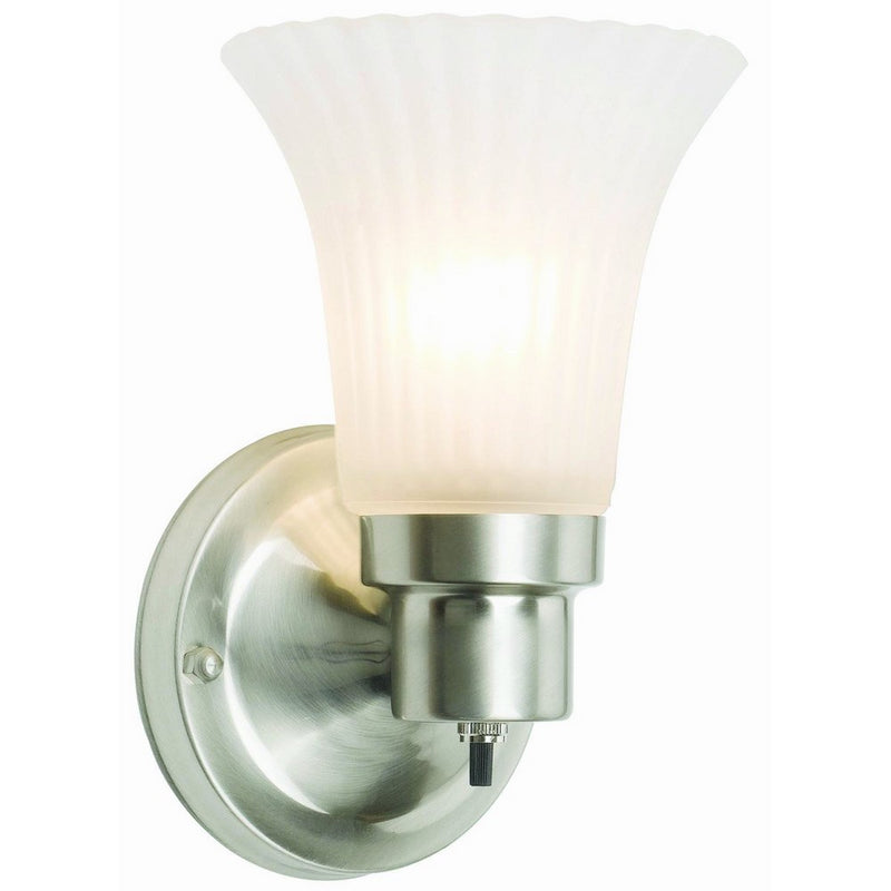 Design House 504977 1 Light Wall Light, Satin Nickel