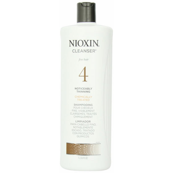 Nioxin System 4 Cleanser for Fine Chemically Treated Hair, 33.8 Ounce