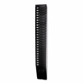 Lathem Time 257EX Expandable Time Card Rack, 25-Pocket, Holds 7" Cards, Plastic, Black