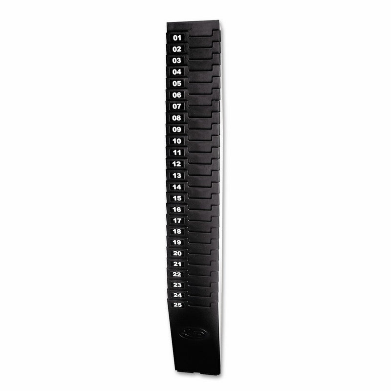 Lathem Time 257EX Expandable Time Card Rack, 25-Pocket, Holds 7" Cards, Plastic, Black