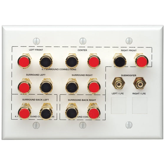 Leviton AEHTK Wallplate 3-Gang Theater, White