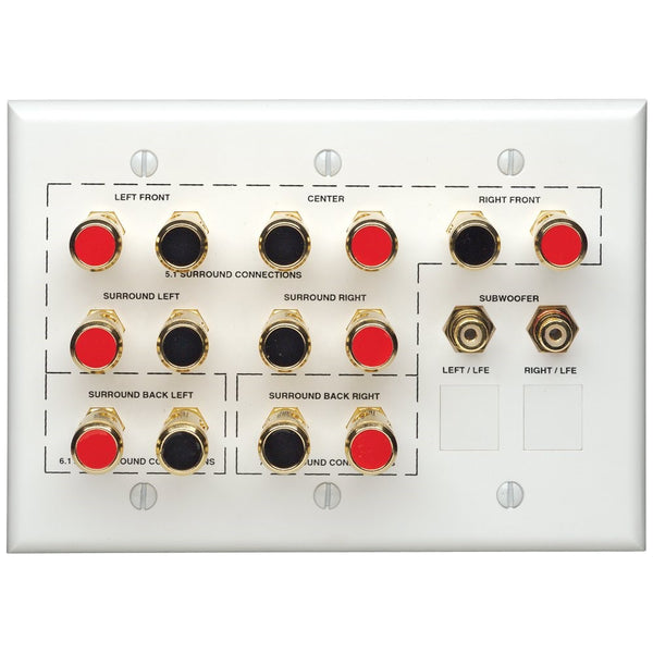 Leviton AEHTK Wallplate 3-Gang Theater, White