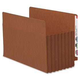 Smead End Tab TUFF File Pocket, Reinforced Straight-Cut Tab, 7" Expansion, Tyvek Gusset, Extra Wide Legal Size, Redrope, 5 per Box (74795)