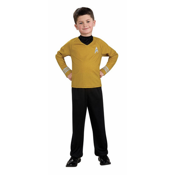 Star Trek Movie Child's Gold Shirt Costume with Dickie and Pants, Large